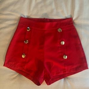 Red dressy shorts